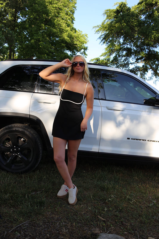 Harlow Contrast Romper - Black