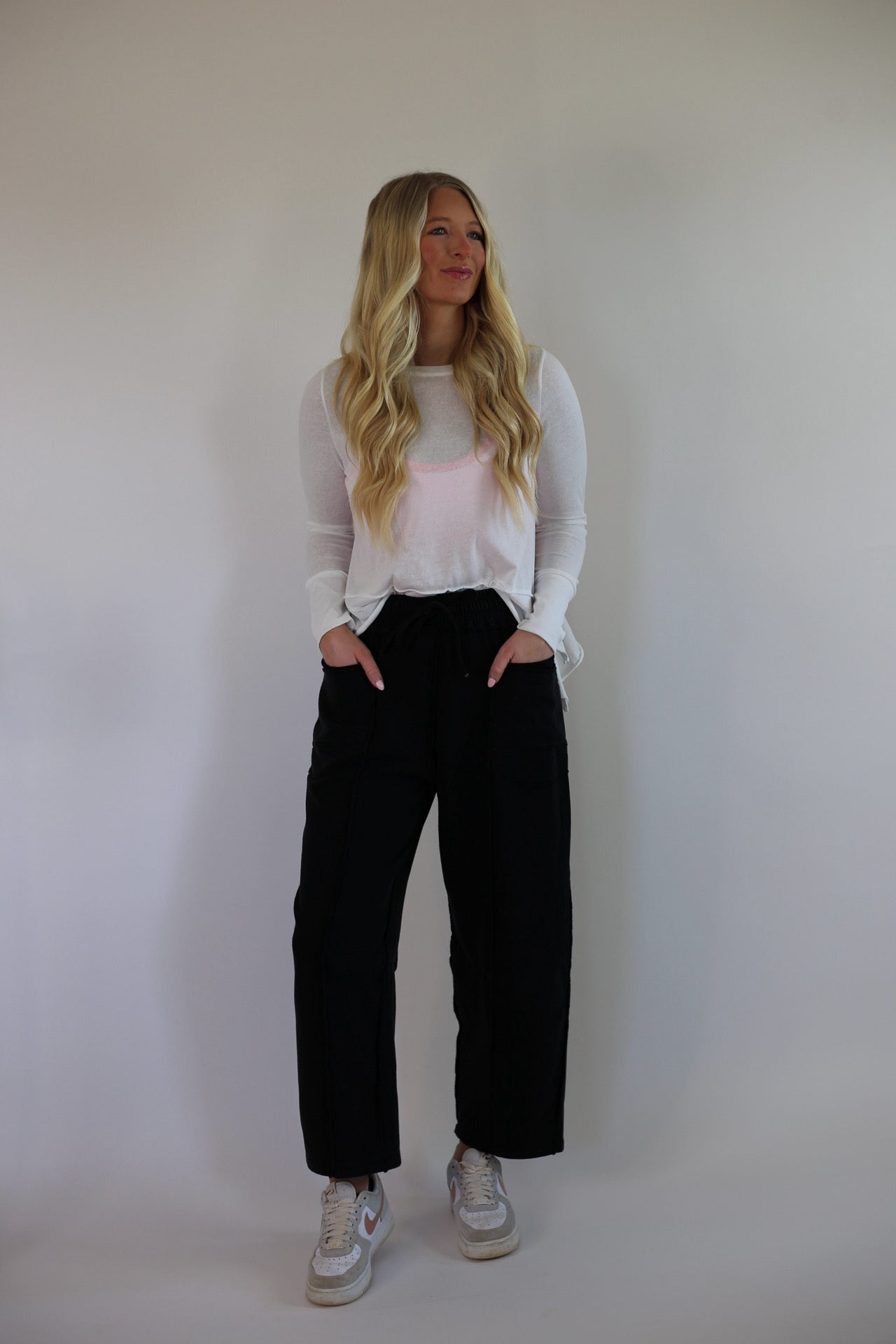 Polly Barrel Pants - Black