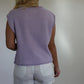 Ellie Knit Sweater Top - Lavender