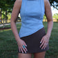 Camden Asymmetrical Denim Top