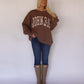 John 3:16 Mock Neck - Brown/Pink
