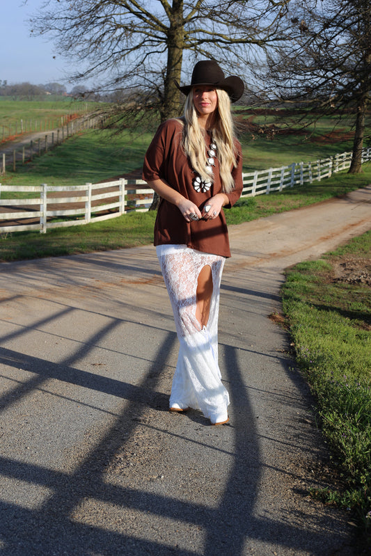 Statement Lace Maxi Skirt