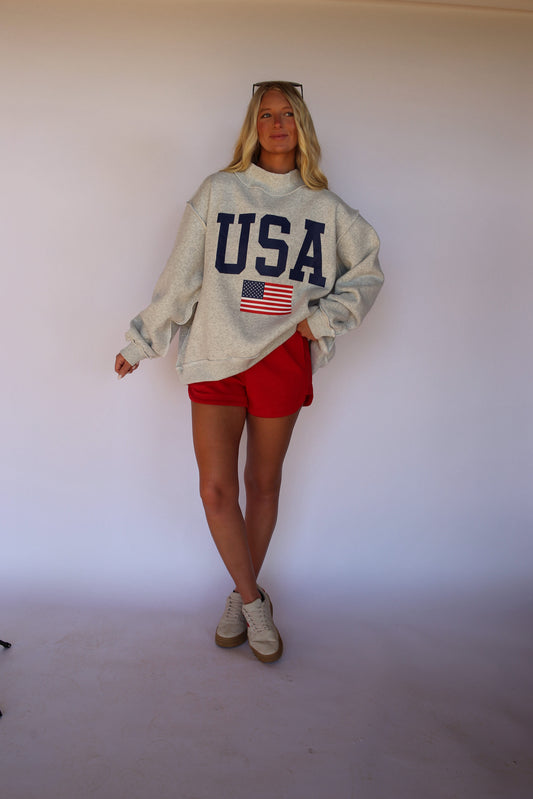 USA/America Reversible Mock Neck