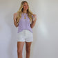 Ellie Knit Sweater Top - Lavender