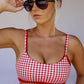 Double Layered Sports Bra -  Red