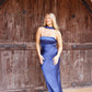 Joy Satin Maxi Dress - Navy