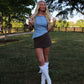 Camden Asymmetrical Denim Top