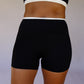 Double Layered Biker Shorts - Black