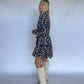 Kinzey Floral Embroidered Mini Dress - Navy