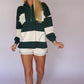 Alice Striped Elastic Shorts - Green/White