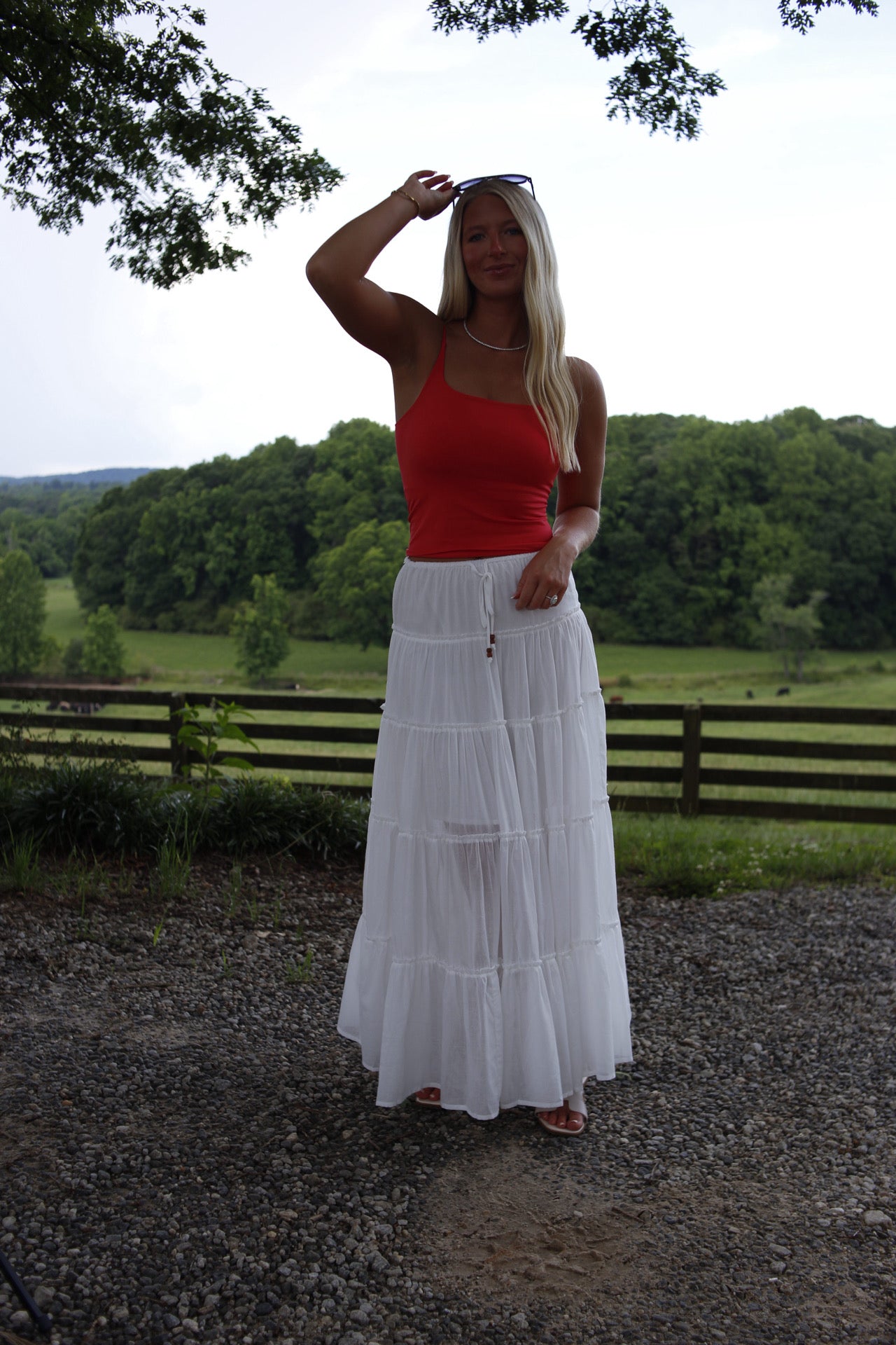 Evie Basic Tank - Poppy Red