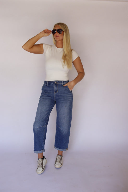 Sally Denim Barrel Jeans