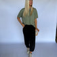 Oversized  Boyfriend Basic Tee - Olive