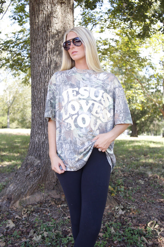 Jesus Loves You Camo Tee