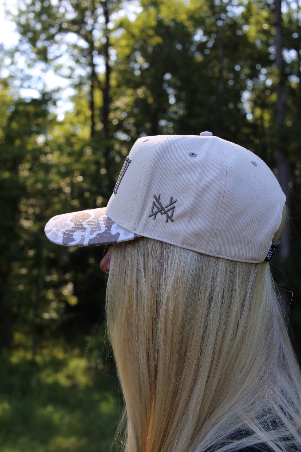 "Wifey" Embroidered Two Tone Hat - Camo