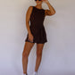 On The Go Tie Romper - Brown