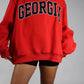 'Georgia & GA' Reversible Mockneck Sweatshirt - Red