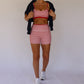 Double Layered Biker Shorts - Red