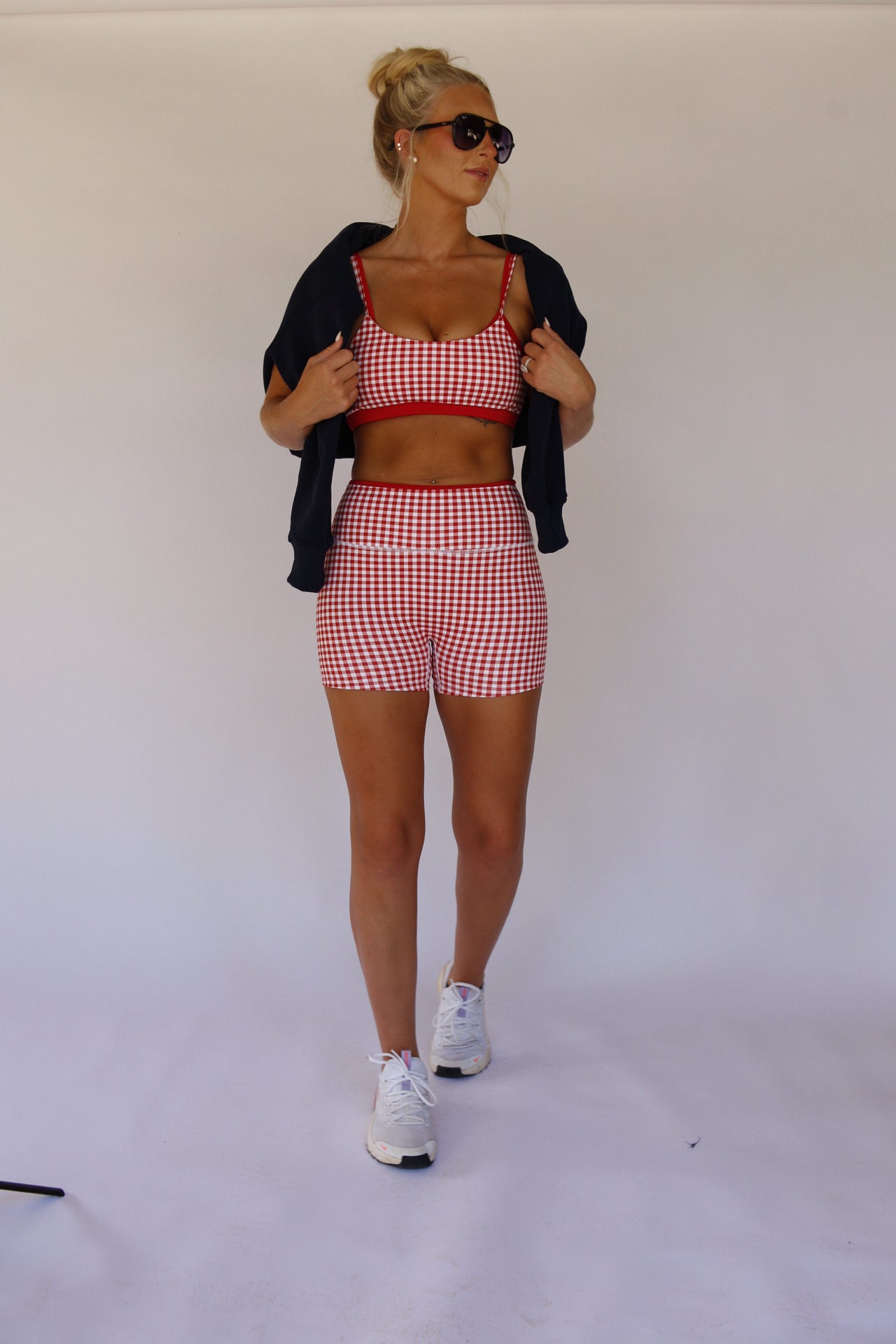 Double Layered Biker Shorts - Red