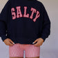 SALTY Mock Neck Oversized Sweatshirt
