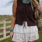 Mattie Front Tie Sweater Vest