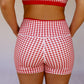Double Layered Biker Shorts - Red
