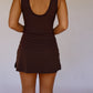 On The Go Tie Romper - Brown