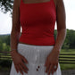 Evie Basic Tank - Poppy Red