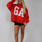 'Georgia & GA' Reversible Mockneck Sweatshirt - Red