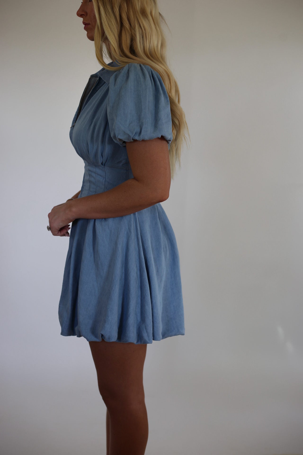 The Charlotte Dress - Light Denim