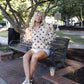 Polka Dot Button Pullover - Taupe/Brown