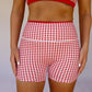 Double Layered Biker Shorts - Red