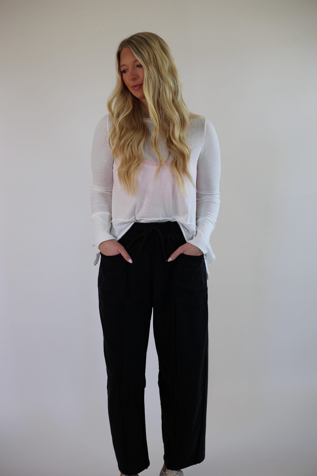Polly Barrel Pants - Black