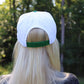 "Honey" Embroidered Hat - Green/Pink