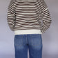 Riley Half-Zip Striped Sweater - Brown