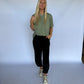 Oversized  Boyfriend Basic Tee - Olive