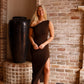 Janna Twist Maxi Dress - Brown