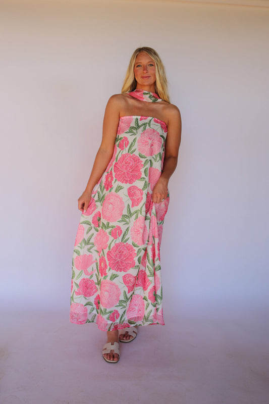 The Scarlet Scarf Maxi Dress