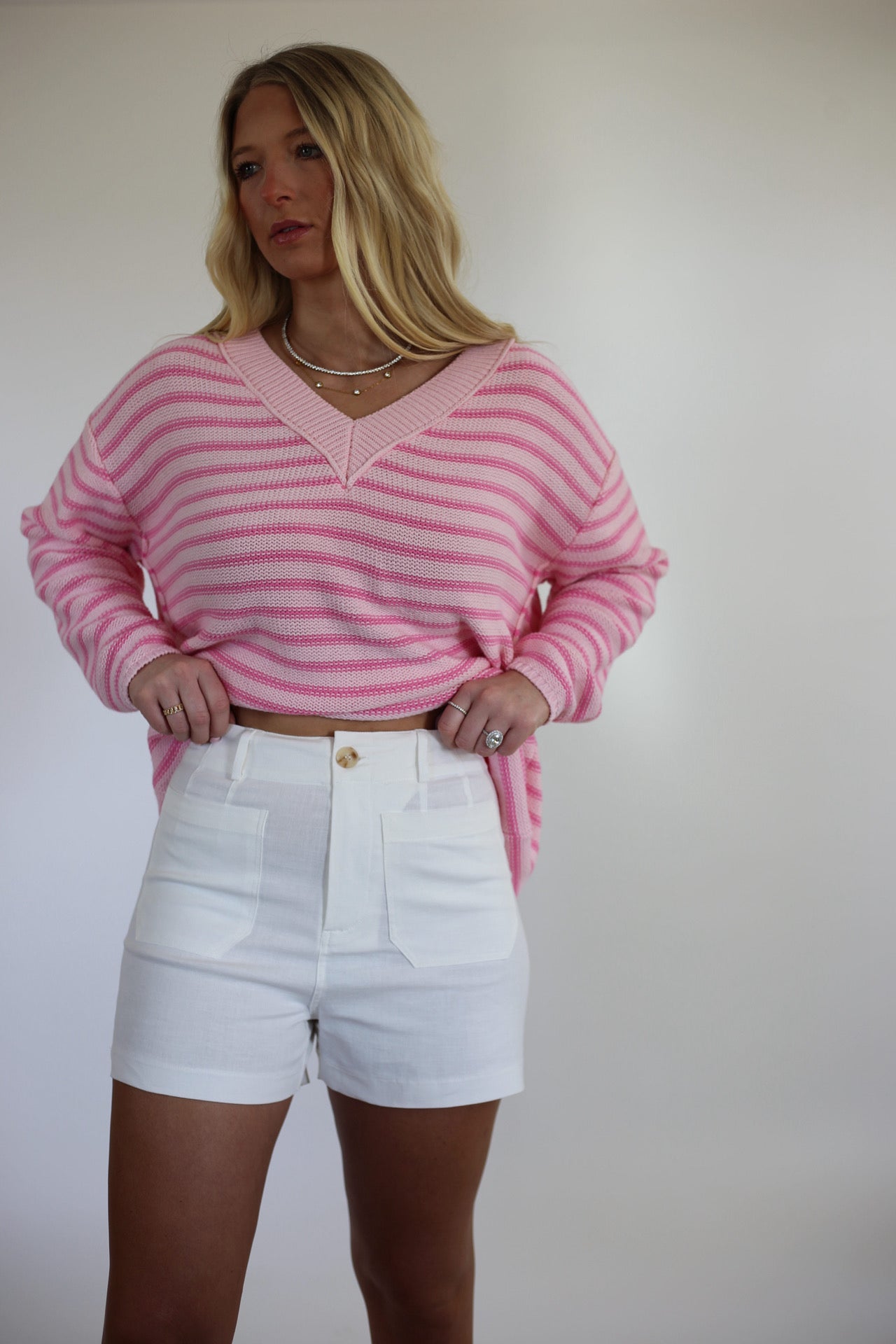 Darcy Cotton Shorts - Off White