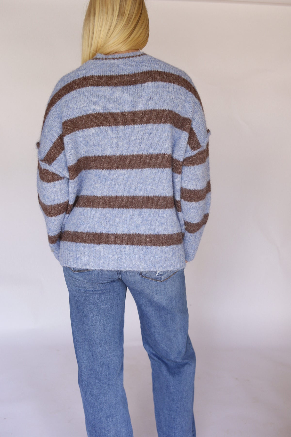 Gloria Striped Sweater - Blue/Brown