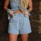 Annie Denim Top & Short Set