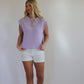 Ellie Knit Sweater Top - Lavender