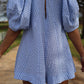 Adele Gingham Romper - Baby Blue