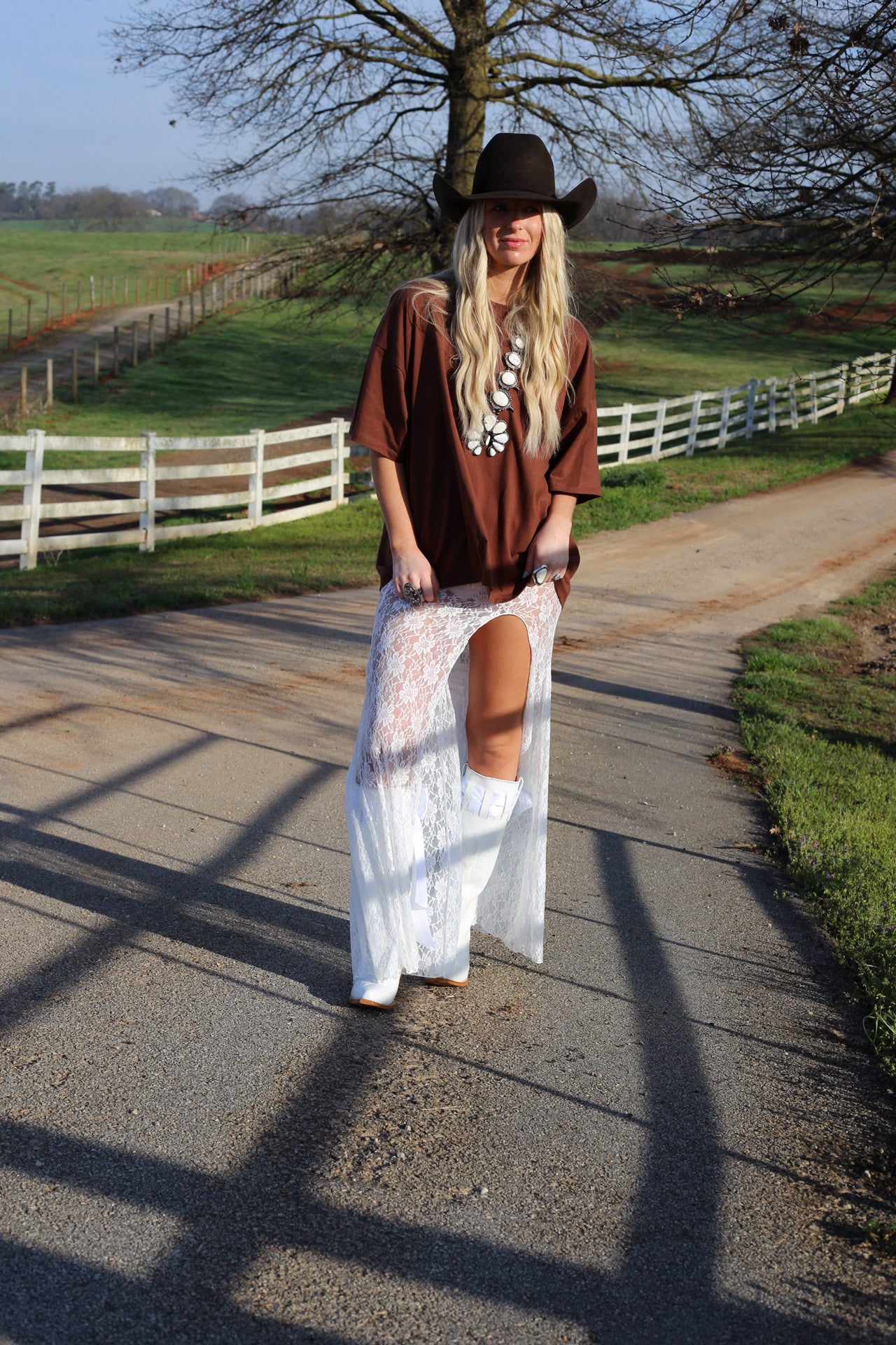 Statement Lace Maxi Skirt
