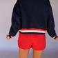 'USA' Stripe Crewneck - Navy