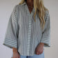 Claire Striped Top - Irish Green