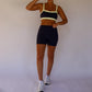 Colorpop Contrast Sports Bra - Navy