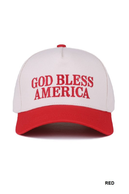 God Bless America Hat - Red