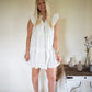 Precious Ruffle White Dress FINAL SALE