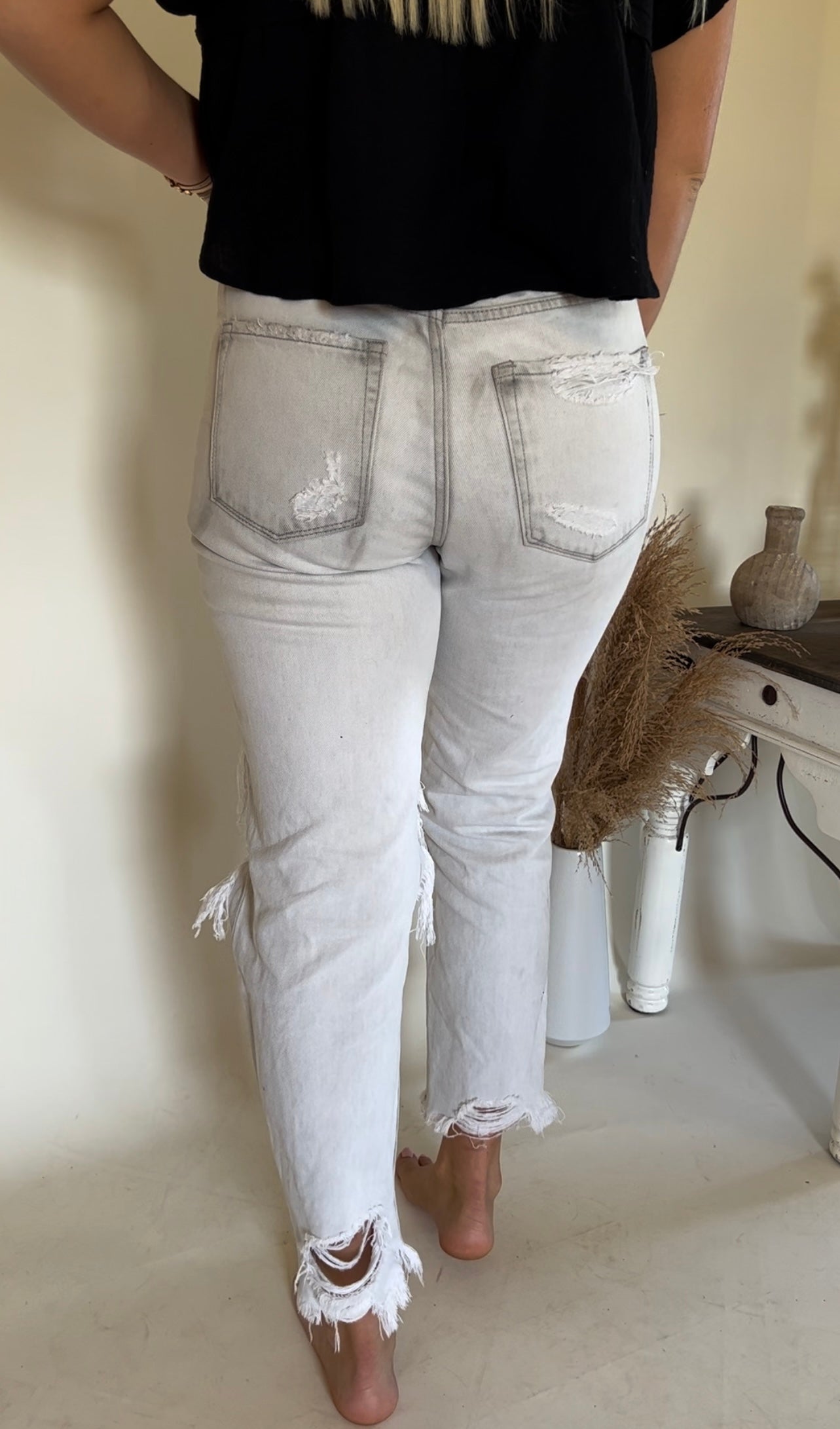 Distressed Mom Jeans FINAL SALE